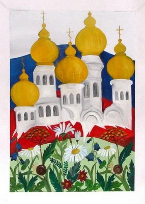Русь Православная (гуашь)